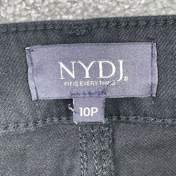 NYDJ Margot Girlfriend Jeans Black Size 10 Petite Lift Tuck Stretch - Picture 5 of 13